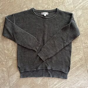 Gray knit sweater